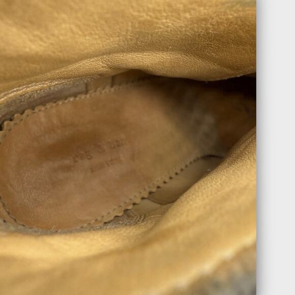 Rag & Bone Harrow Strap Booties Womens 38 / 8 Grey Nuuck Leather Heels Boots - Picture 9 of 13